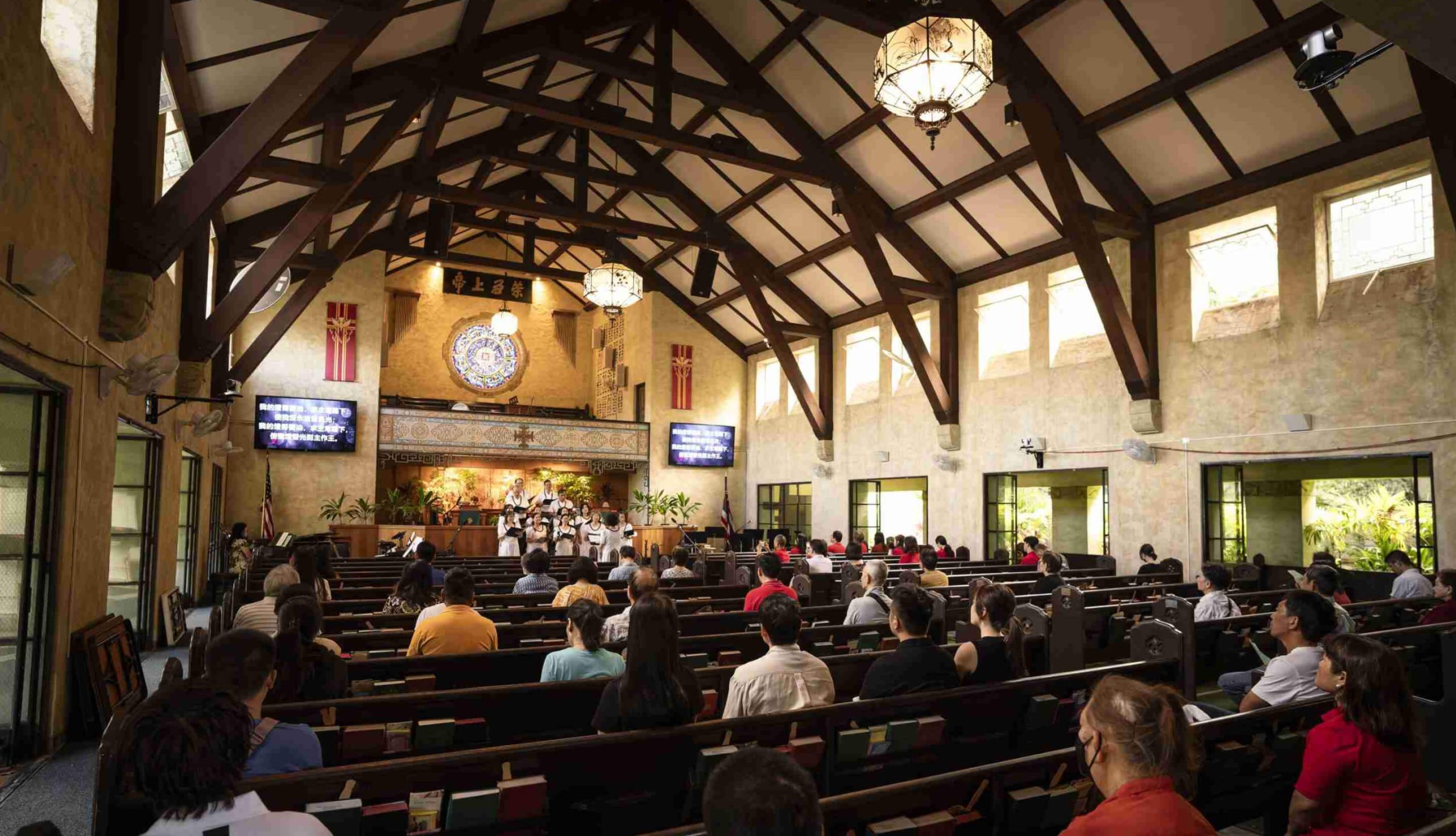 Congregation gathered in the sanctuary